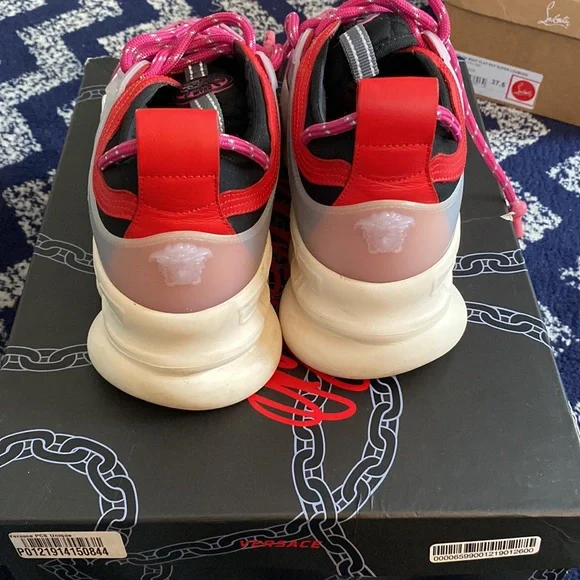 Versace Chain Reaction , pink, black white and red . 38.5 - Picture 2 of 3